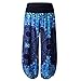 Produktbild Haremshose Damen Pumphose Große Größen Breite Beinhosen Solid Color Freizeithose Harem Ganzkörper Yogahosen Baggy Hosen Hosenweit Gamaschen, Blau