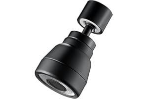 JINYOMFLY 3 tryby pracy kranu, obrotowy, 360°, wielofunkcyjny kran, perlator z adapterem, oszczędzacz wody do kranu, prysznica, kuchni i łazienki (kolor czarny 1)