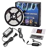 【 Excelente modo de color 】: Tecnología 5050 SMD RGB (rojo, verde, azul), con 16 opciones multicolores, 6 modos de color normal, brillo ajustable y modo programable (diseñable por ti mismo), ideal para crear una atmósfera romántica, cálida, o incluso según la selección del color y modo, festiva. La luz blanca brillante, además, se puede usar como útil iluminación directa de muy bajo consumo