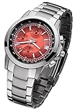 Herrenuhr Chronograph der FIREFOX Premium Serie. Gehäuse und Armband aus massivem Edelstahl matt/hochglanzpoliert.