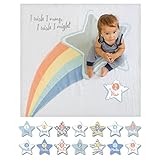 lulujo Baby First Year Milestone Blanket and Cards Set, I Wish I May