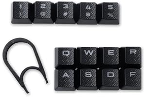 HUYUN Cherry MX Key Switch FPS & MOBA - Teclas para juegos retroiluminadas de repuesto para teclados Corsair Gaming (13 teclas, negro)