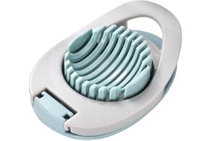 LAWALEISHE Egg Slicer with Stainless Steel Wire Egg Slicer,Multifunctional Egg Cutter,Heavy Duty Egg Cutter with Sharp Wire for Evenly Slicing Boiled Eggs Ham Banana and Strawberry (Green)