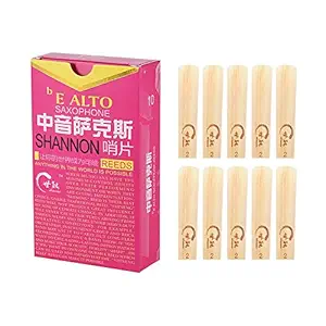 Elementary Eb Alto Saxophone Sax Reeds Strength 2.0 for Beginners, 10pcs/ Box
