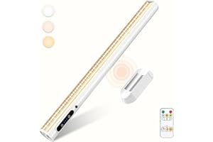 bravzurg Reglette LED bezprzewodowa lampa biurkowa, 4000 mAh, ładowana przez USB, lampa magnetyczna z pilotem, oświetlenie ścienne do szafy, stołu, lustra, szafki, biblioteki