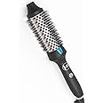 AINU HOME Thermal Brush, 1.5 Inch Curling Iron Brush Volumizing Brush Heated Round Brush Ceramic Tourmaline Ionic Curling Comb Dual Voltage Travel Curling Iron with Brush, LCD Display (Black)