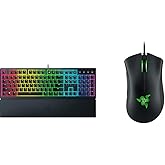 Razer Ornata V3 - Low-profile Mecha-membrane Keyboard Chroma RGB UK Layout | Black & DeathAdder Essential - Wired Gaming Mous