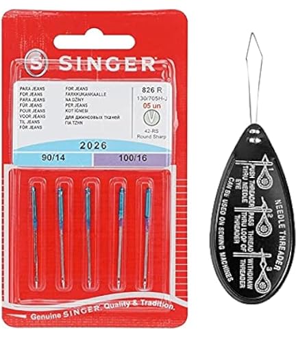 Kit Aghi Da Cucito Singer Per Pelle E Jeans - 2026 E 2032, 10 Aghi Totali - Foto 4