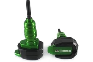AFGIFT Deslizadores Moto para Kawasaki Z650 Z900 Z900RS Z 650 900 2017-2023 Marco de protección contra caídas para Motocicleta Slider Carenado Crash Pad Protector (Color : Green, Size : Z650)