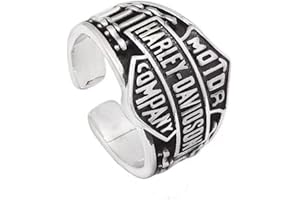 MenYiYDS Ring Silber Schmuck Männlich Lokomotive Wind Harley Einstellbar Retro Classic Partei Frau Paar Exquisite Fashion Einfachheit Geburtstag Gedenken Geschenk