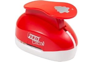 Fixo Kids 65851 Perforadoras con Formas, Árbol de Navidad, Jumbo, 5cm, Rojo