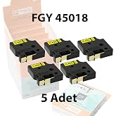 Foogy Dymo D1 Muadili Etiket Plastik Sarı - 12 mm x 7 mt - 45018 - Eko Paket 5 li