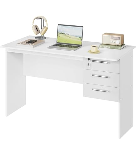 Scrivania PC Con Rotelle E Ripiani Estraibili 76x93x48cm - Made In Italy Per Ufficio E Casa - Foto 4