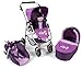 Produktbild Bayer Chic 2000 637 28 - Kombi-Puppenwagen Emotion 3-in-1 All in Checker, Purple