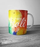 Mugs || Happy Holi || Designer Ceramic Coffee Mugs || Colorful Mugs || Gift Mugs || Girl Friend Mugs || Boyfriend Mugs