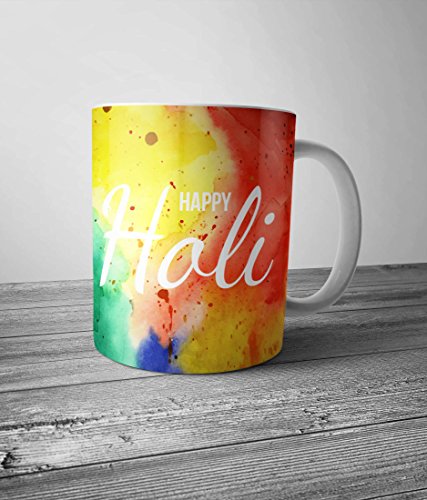 Mugs || Happy Holi || Designer Ceramic Coffee Mugs || Colorful Mugs || Gift Mugs || Girl Friend Mugs || Boyfriend Mugs