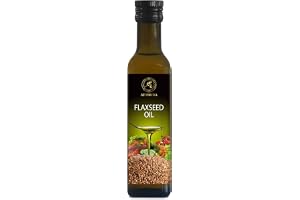 Flaxseed Oil Cold Pressed 250ml - 100% Natural Linseed Oil - Glass Bottle - Omega 3 6 - Healthy Cuisine - Ideal for Salad Dre