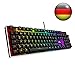 Produktbild ACGAM Deutsch Layout Mechanische Gaming Tastatur RGB, AG-109R 105 Tasten Vollprogrammierbare Makrotasten RGB Gaming Keyboard Blue Switch