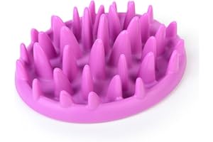 MissFox Gamelle Anti-glouton Gamelle Interactif pour Chien Chat Gamelle Evite Manger Vite (Violet)