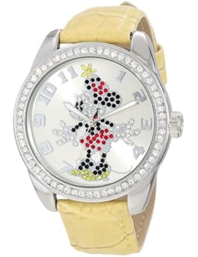Disney by Ingersoll Damen-Armbanduhr Analog Polyurethan Gelb 25658