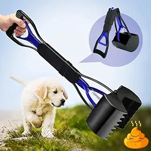 Tezam Pet Pooper Scooper,Handle Foldable Poop Scoop Shovel,Portable Dog Poop Container for Large & Small Dogs Waste Pick Up
