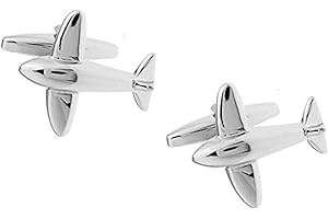 DonJordi Boutons de manchette en forme d'avion pour homme