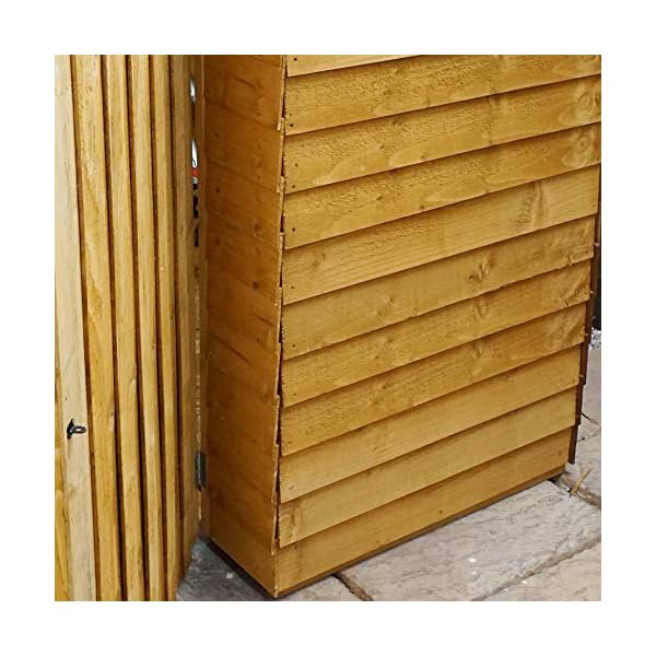 WALTONS EST. 1878 7x3 Wooden Bike Shed, Garden Storage Overlap Construction Dip Treated with 10 Year Guarantee, Windowless, Wide Double Door, Apex Roof, Roof Felt & Floor Included, (7 x 3 / 7Ft x 3Ft) 3-5 Day Delivery - Image 6