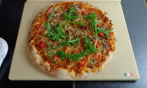 Pitelli Pizzastein plus Pizzaschieber aus Holz 40x30cm - 4