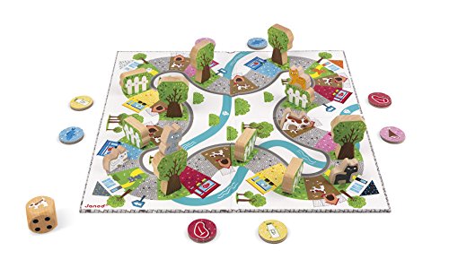 Preisvergleich Produktbild Janod J02750 Racing Board Chat Perche Geschwindigkeitsspiel Schnelle Katze (Perché), mehrfarbig