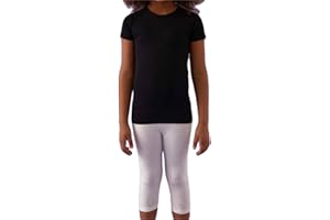 JADEA 284-2 Pezzi - T-Shirt Girocollo Bambina Mezza Manica - Cotone Elasticizzato, Traspirante e Comodo, Ideale per Scuola, Tempo Libero e Look Estivi