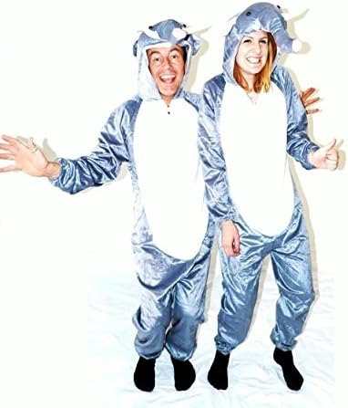 Elephant Animal Onesie Adult UNISEX Pyjamas Romper All-in-One Fancy Dress Costume (Men: Small)