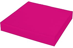 FOAMHAVEN Waterproof Garden Seat Pads – 4cm Thick Cushions for Outdoor & Indoor Chairs, High-Density Foam, Anti-Slip, Washable Cover- Patio, Dining, Sofa & Bench Use (Pink, 45 x 45 cm (18" x 18"))