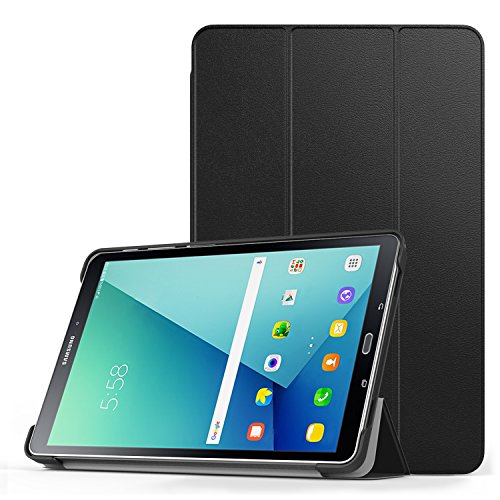 MoKo Compatible con Funda para Samsung Galaxy Tab A 10.1 with S Pen (SM-P580/SM-P585 S Pen Version) - Ultra Slim Lightweight de Soporte Protectora Plegable Smart Cover (Auto Sueño/Estela) - Negro