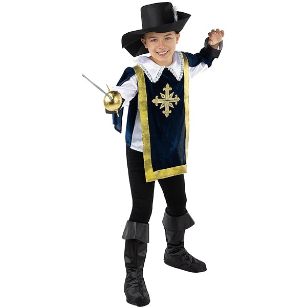 Déguisement Mousquetaire Enfant 3-5 Ans My Other Me - Chapeau, Chemise, Tunique, Pantalon, Guêtres | Costume Carnaval, Théâtre