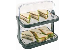 GETGASTRO Kühlvitrine Buffet-Vitrine Doppelt in SCHWARZ 8 Teilig inkl. Kühlakkus MADE IN GERMANY