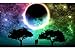 Price comparison product image Gemini_mall® DIY 5D Diamond Painting by Number Kit, Full Diamond Rhinestone Embroidery Cross Stitch Arts Craft Decorating Wall Sticker For Living Room 30X40CM (The Solar Eclipse)