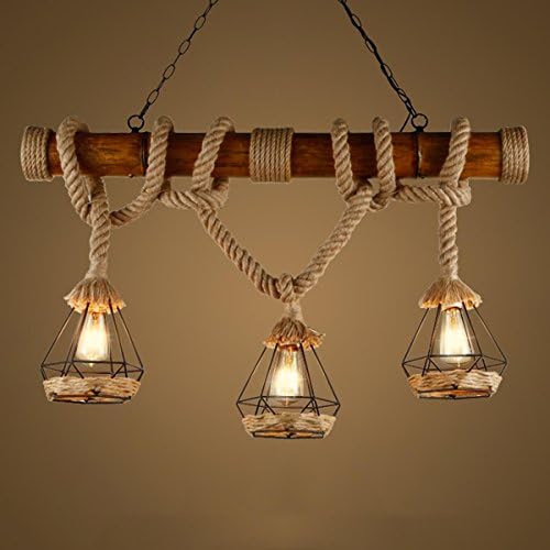 American Village Retro Individuality hemp rope chandelier creative costume shop,coffee shop,bar,restaurant industry lamps