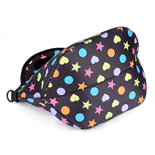 Case Wonder Neopren Wasser-Mittagessen robust isoliert tragbar Case Schule Rucksack Lunch Fall Lunch tragbar robust Zipper Case Federmäppchen, mit Zipper Strap Box Cooler Container Müllsäcke Picnic Reise Outdoor Mode Handtasche Clutch für Frauen Männer Kinder Mädchen Erwachsene schwarz - 5