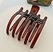 FOONEE Women Lady Girls Non Slip Grip Large Claw Hair Clip Clamp,Coffee