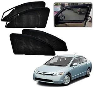 Kozdiko Car Sun Shade for Honda Civic (Set of 4, Black)