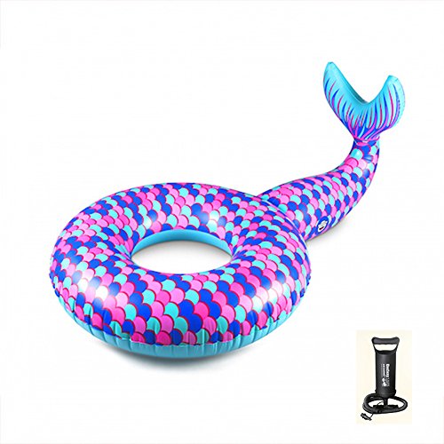 Preisvergleich Produktbild DMGF Riesiger Aufblasbarer Pool-Floss-Meerjungfrau-Schwimmen-Ring Mit Griffen / Schnellen Ventil-Sommer-Strand-Wasser-Sport-Spi... Und Hin- Und Herbewegungen Für Erwachsen-Kinder