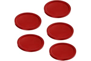 SM SunniMix 5 Piezas de Discos de Repuesto para Hockey de Aire, 50 Mm / 60 Mm - Rojo Oscuro 50mm