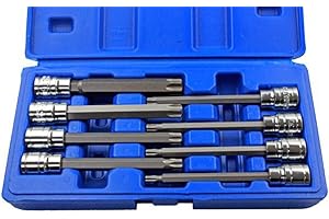 ANNTUK BERGEN - Set di chiavi a bussola Torx da T25 a T60, 3/8" Dr. 110 mm lunghezza, confezione da 8 pezzi, B1148