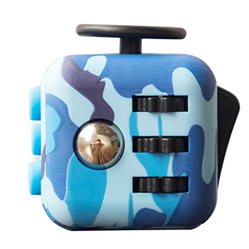 MoreBetter Fidget Cube Toy Anxiety Attention Stress Relief Focus Gifts for Adults Kids Attention Therapy Grey Black Camo (Camo Blue) MoreBetter Fidget Cube Toy Anxiety Attention Stress Relief Focus Gifts for Adults Kids Attention Therapy Grey Black Camo (Camo Blue)