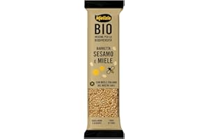 Mielizia BIO - Barretta Biologica con Sesamo e Miele - Fonte di Fibre e Senza Aromi Aggiunti - 25g x 20 pz