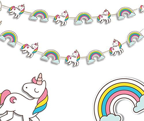 Unicorn party - Baby Shower decorations - Party decorations - Birthday party supplies - Birthday decorations - Paper garland - Unicorn Garland - Nursery Decor