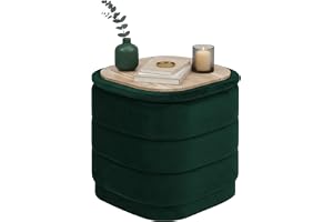 Bonlife Ottoman med förvaringsutrymme, fällbart fotstöd med bord, fotstöd, fotpall för vardagsrum, sovrum, hall, flaskgrön sa