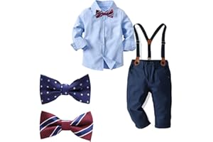 Gajaous Baby Jungen Taufanzug Gentleman Bekleidungssets Kleinkind Jungen Langarm Krawatte Hochzeit Anzug für Frühling Herbst
