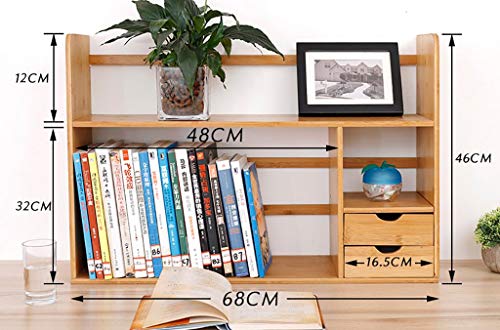 ZHG Schreibtischregale, Büro-Bücherregale, Bücherregale für Schüler, Desktop-Bücherregale, Aufbewahrungsregale, Finishing-Racks, Tisch-Kreativ-Mehrzweck-Bücherregale,68 * 19 * 46 cm b