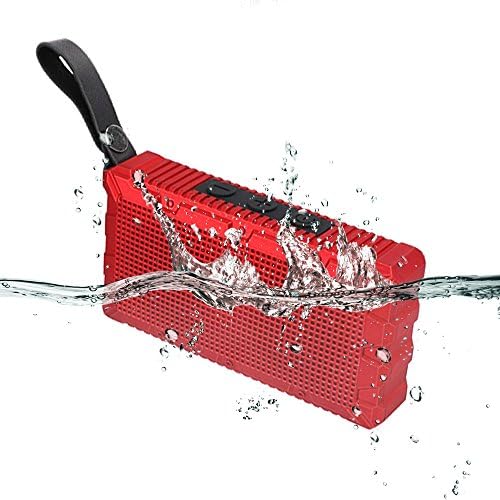 YILON Shower Speaker, IP67 Waterproof Portable Wireless Bluetooth 4.0 Speakers with Bass and HD Sound, Perfect Speaker for Beach, Pool, Kitchen & Home (Red)